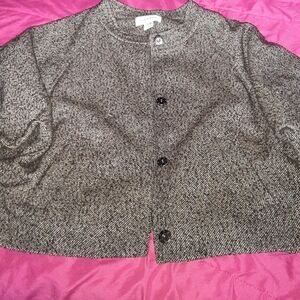 Calvin Klein Womens Brown Wool/ Linen Cape/Coat Size Large